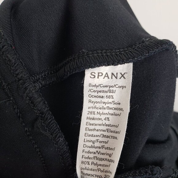 Spanx Perfect Pant Ankle Backseam Skinny Black Faux Pockets Womens Size XL - Picture 7 of 10